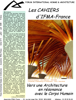 Cahier n°2 d'IFMA-France