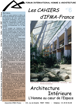 Cahier n°6 de la revue d'IFMA-France